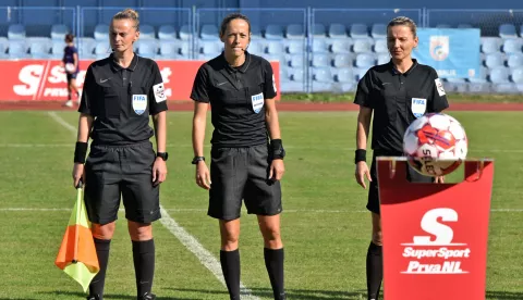 sport...vinkovci...10.09.2023.supersport 1. nl 2023/24 - 05. kolo; cibalia - solin- sudacka trojka - rodjak karsic sanja, martincic ivana i petravic maja;foto Gordan Panić