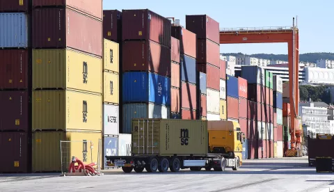 RIJEKA,30. 10.2024. RIJEKALUCKA UPRAVA RIJEKA KONTEJNERSKI TERMINAL BRAJDICA ZAVRSNA KONFERENCIJA PROJEKTA PRODUBLJAVANJE OBALE...NA FOTO:SNIMIO SERGEJ DRECHSLER