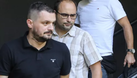 22.07.2025. Zagreb - Nova uhićenja u aferi Hipodrom, privedeni su Goran Đulić Đulić i Jagoda Bončina Franjković. U tijeku je pretres stana i garaže Gorana Djulica Photo: Robert Anic/PIXSELL