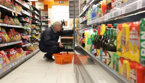 Ladimirevci, 24. 04. 2024., Studenac market, Studenac, trgovina, mala trgovina, samoposluga, kvartovski ducan, interijer, proizvodi, djelatnici, kupciSNIMIO BRUNO JOBST