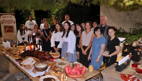 Đakovo na Rapskoj fjeriSrpanj 2025.Nastup SSŠ Antuna Horvata sa srrednjovjekovnim stolom i kovača Franje Vinkovića