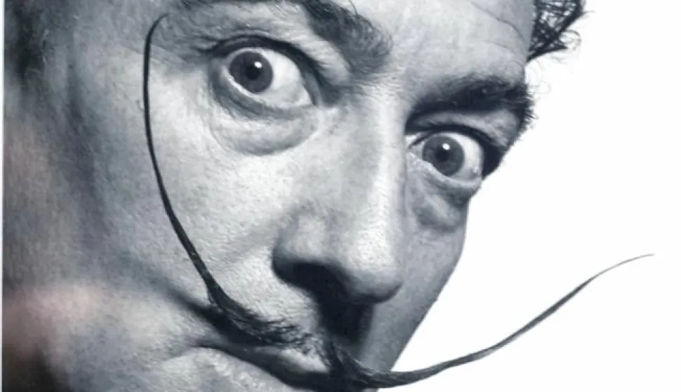 epa000367997 A photograph of Salvador Dali, the master of Surrealism taken in 1954 by Philippe Halsman, on display at the Philadelphia Museum of Art, in Philadelphia Pennsylvania Friday 11 February 2005, This photograph, and over 200 other works of art by Dali (1904-1989) are part of the 'Centennial Retrospective' of the Spainish-born artist organized by the Palazzo Grassi, Venice Italy; The Philadelphia Museum of Art and The Gala-Salvador Dali Foundation in Figueres, Spain. The retrospective exhibition travelled from Venice only to Philadelphia where it will be on view from 16 February through 15 May 2005. EPA/TOM MIHALEK------zadnja2 st