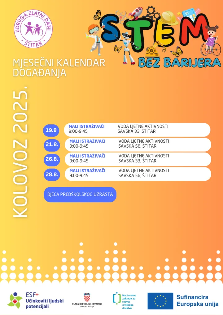 STEM BEZ BARIJERA, KOLOVOZ 2025 - ŠTITAR