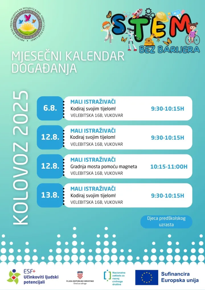 STEM BEZ BARIJERA, KOLOVOZ 2025 - VUKOVAR