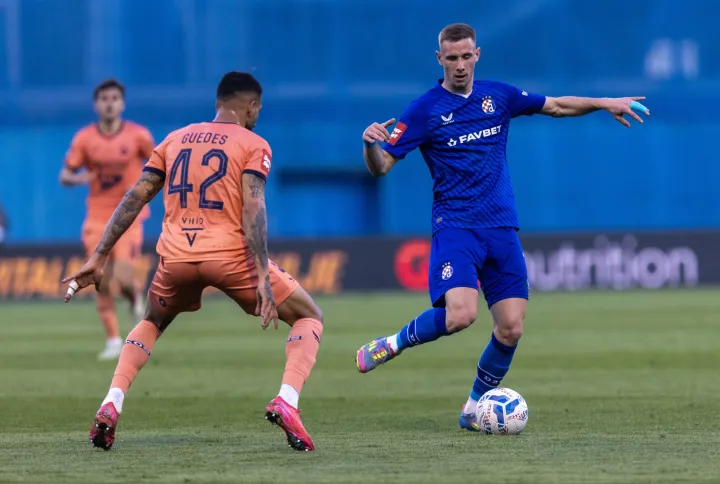 Zagreb, 12.4.2025 - Susret 29. kola HNL-a Dinamo - Osijek. Na slici Luka Stojković.Foto Hina/ Dario GRZELJ/ dag