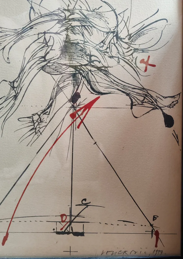 Serigrafija Slom V. VeličkovićaAntikfanatikSnimio: Grgur Marko IvankovićOsijek, Sajam antikviteta, 2. kolovoza 2025.