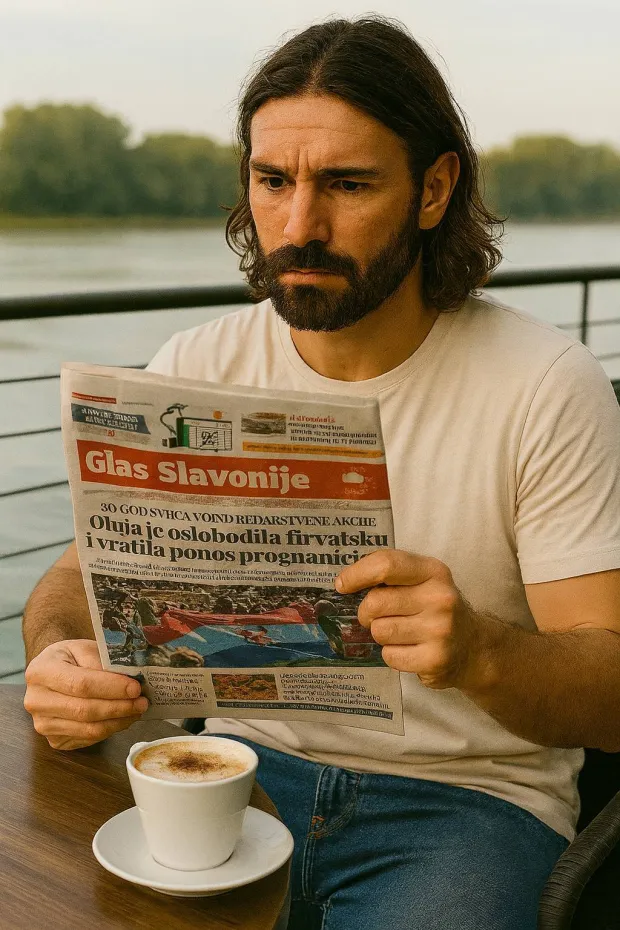 Darko Bilandžić, voditelj marketinga u Muzeju vučedolske kulture, osmislio je pomoću umjetne inteligencije lik Tea Vučedolca i "prebacio" ga u 2025. godinu.