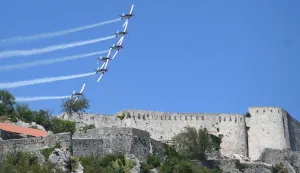 Split - 5.08.2025.- Obilježavanja Dana pobjede i domovinske zahvalnosti, Dana hrvatskih branitelja i 30. obljetnice VRO Oluja u Kninu na stadionu NK Dinara. foto HINA/ Mario STRMOTIĆ/ms 