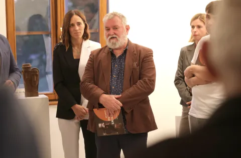 Ernestinovo, 03. 08. 2025., Park skulptura, Ernestinovo, 52. Kolonija kipara naivaca Ernestinovo, kiparska kolonija, otvorenje izložbe, Spomen Petru Smajiću, otvorenje kolonije, Eduard HudolinSNIMIO BRUNO JOBST