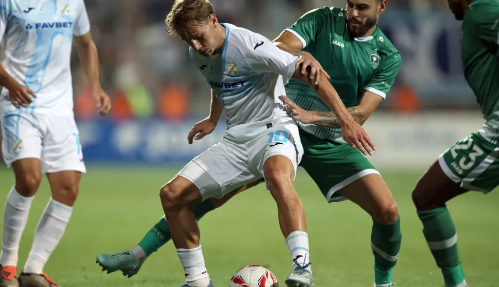 Rijeka, 22.7.2025 - Prva utakmica 2. pretkola nogometne Lige prvaka Rijeka - Ludogorec. Na slici Toni Fruk.Foto Hina/ Dario GRZELJ/ dag