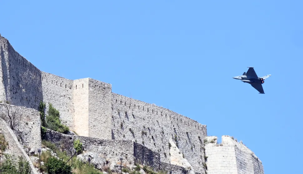 Split - 5.08.2025.- Obilježavanja Dana pobjede i domovinske zahvalnosti, Dana hrvatskih branitelja i 30. obljetnice VRO Oluja u Kninu na stadionu NK Dinara. foto HINA/ Mario STRMOTIĆ/ms 