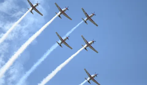 Split - 5.08.2025.- Obilježavanja Dana pobjede i domovinske zahvalnosti, Dana hrvatskih branitelja i 30. obljetnice VRO Oluja u Kninu na stadionu NK Dinara. foto HINA/ Mario STRMOTIĆ/ms 