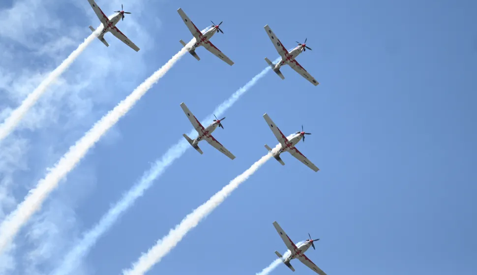 Split - 5.08.2025.- Obilježavanja Dana pobjede i domovinske zahvalnosti, Dana hrvatskih branitelja i 30. obljetnice VRO Oluja u Kninu na stadionu NK Dinara. foto HINA/ Mario STRMOTIĆ/ms 