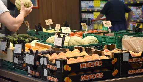 RIJEKA,24.07. 2025. RIJEKAKANTRIDA OTVARANJE NOVI MARKET TOMMY ILUSTRACIJA TRGOVINA POTROSACKA KOSARICA KUPAC KUPCI MALOPRODAJA CIJENA CIJENE PREHRANA KUPOVINA POSKUPLJENJE HRANA TRGOVACKI LANAC PDV POREZ KUCNE POTREPSTINE...AKCIJA SNIZENJE...NA FOTO: VOCE DINJA...BRESKVA BRESKVESNIMIO SERGEJ DRECHSLER