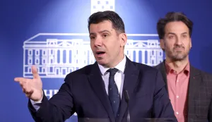 16.01.2025., Zagreb - Na konferenciji za medije odrzanoj u Saboru o inflaciji govorili su Marin Miletic i Nikola Grmoja Photo: Patrik Macek/PIXSELL