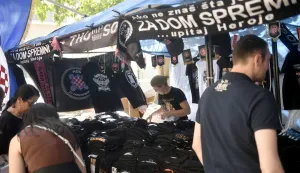 4.8.2025. - Sinj, Hrvatska - Pripreme za Thompsonov koncert. Photo: Josip Mikacic/PIXSELL