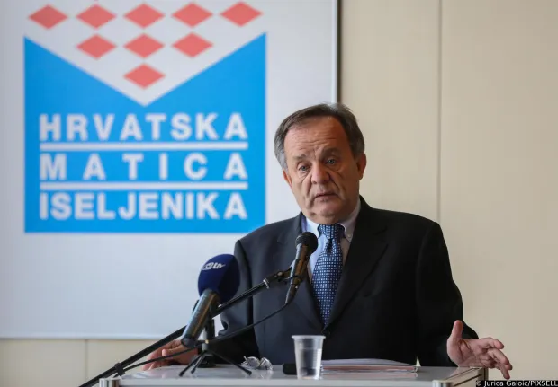 Zagreb: Međunarodna konferencija Povijest hrvatske emigracije u 20. stoljeću 21.02.2019., Zagreb - Medjunarodna konferencija Povijest hrvatske emigracije u 20. stoljecu u prostorijama Hrvatske matice iseljenika. Marin Sopta, predsjednik Centra za istrazivanje hrvatskog iseljenistva. rrPhoto: Jurica Galoic/PIXSELL 