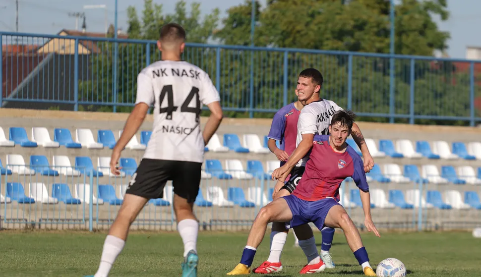 Osijek, 09. 08. 2025., Igrali&scaron;te na Zelenom polju, memorijal Vlado Liović, finale, NA&Scaron;K (Na&scaron;ice)- Croatia (Đakovo)SNIMIO BRUNO JOBST