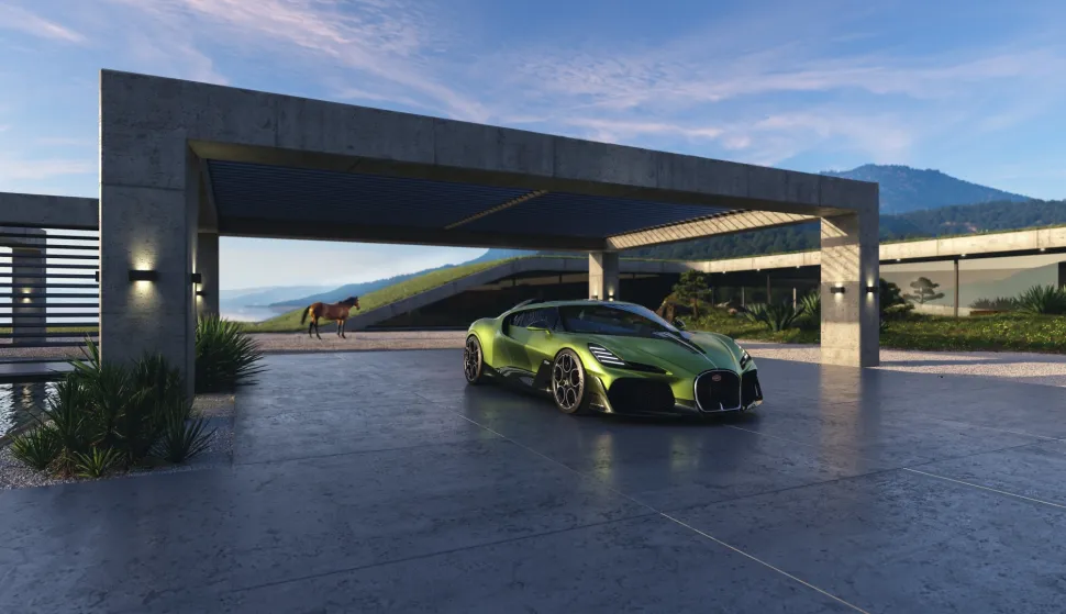 Bugatti Brouillard osmišljen po uzoru na konja osnivača marke, Ettorea Bugattija