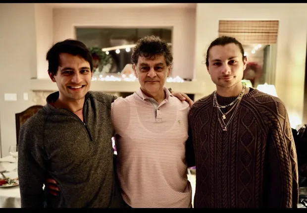 Dražen Raucher sa sinovima