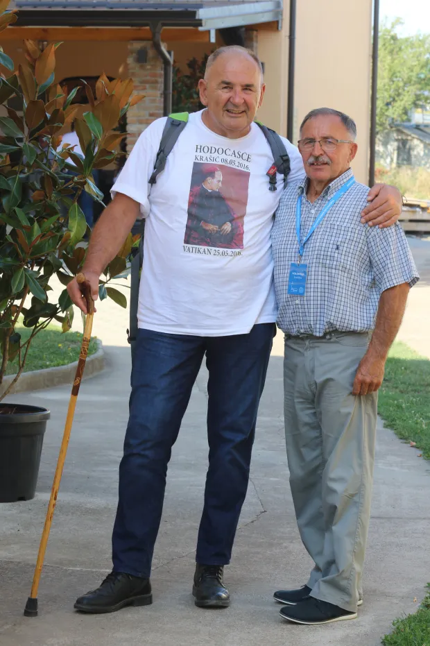 Aljmaš, 15. 08. 2025, Aljmaš, svetište, Blagdan Velike Gopse, vjernici, svečenici. Marko Bagarić i drugi Marko.snimio GOJKO MITIĆ