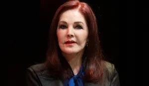 20 March 2025, Hesse, Bad Nauheim: Priscilla Presley speaks at a press conference ahead of her talk show "An intimate evening with Priscilla Presley". Presley is a guest at the Jugendstil Theater with her talk show. Photo: Boris Roessler/dpa Photo: Boris Roessler/DPA