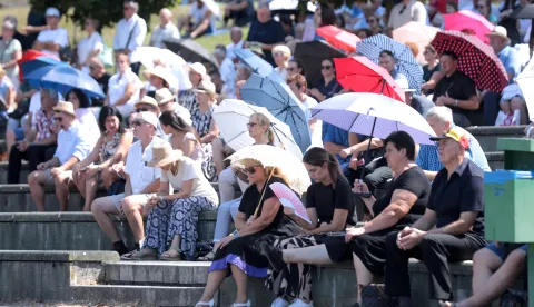 Marija Bistrica, 15.08.2025 - Zagrebački nadbiskup mons. Dražen Kutleša predvodio je misu na svetkovinu Velike Gospe u marijanskom svetištu u Mariji Bistrici. Na fotografiji Zagrebački nadbiskup mons. Dražen Kutleša. foto HINA/ Daniel KASAP/ dk