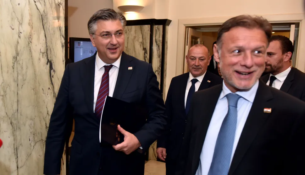 Zagreb, 16.05.2024 (novosti) - Sabor, konstituirajuca sjednica, na slici Plenkovic, Medved, Jandrokovic.foto Davor Kovacevicnovosti