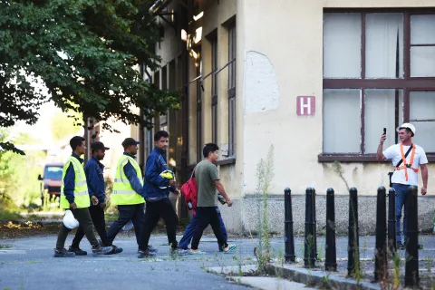 18.08.2025., Varazdin- Pocelo rusenje dijela bivse tvornice Varteks. Photo: Vjeran Zganec Rogulja/PIXSELL