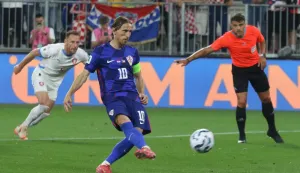 Osijek, 09. 06. 2025, Opus Arene, utakmica, kvalifikacije za svjetsko prvenstvo, Hrvatska - Češka. Luka Modrić (10).snimio GOJKO MITIĆ