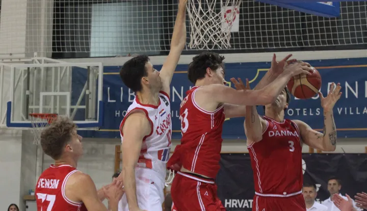 Opatija,09.08.2025.- Kvalifikacijska ko?arka?ka utakmica kvalifikacija sa svjetsko prvenstvo izme?u Hrvatske i Danske.