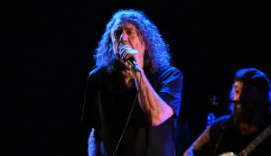 Robert Plant presents Saving Grace feat. Suzi Dian at the 64th festival Jazz in Juan in Pinede Gould, Antibes, France on July 15, 2025. (Photo by Lionel Urman/Sipa USA) Photo: LIONEL URMAN/SIPA USA