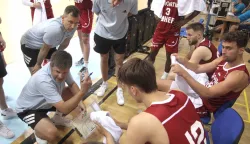 Opatija, 2.8.2025. - Pripremna prijateljska utakmica košarkaških reprezentacija Hrvatske i Ukrajine. Na fotografiji Tomislav Mijatović, izbornik reprezentacije Hrvatske. foto HINA/ Miljenko KLEPAC/ mk