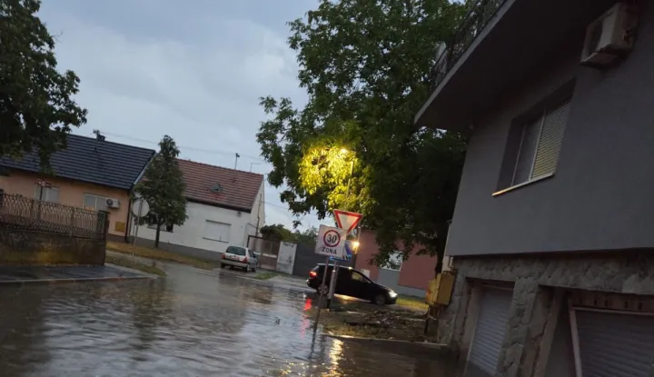 21. 8. 2025. Olujno nevrijeme u Osijeku, Poplavljeni podrumi u Retfali