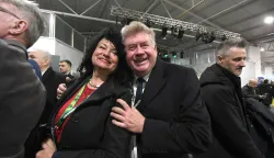 14.02.2025., Virovitica - Otvoreno 28. izdanje medjunarodnog sajma gospodarstva, obrtnistva i poljoprivrede Viroexpo. Sajam je otvorio i obisao novi ministar poljoprivrede David Vlajcic. Domacini su bili gradonacelnik Ivica Kirin i zupan Igor Androvic., te Marko Marusic, zupan Bjelovarsko-bilogorske zupanije, ovogodisnji partne rViroexpa Visnja i Zdravko Pevec Photo: Damir Špehar/PIXSELL