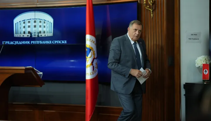 18.08.2025., Palata Republike, Banja Luka (BiH) - Radovan Viskovic je podnio je ostavku na funkciju premijera Republike Srpske, nakon odrzanog sastanka koalicijskih partnera okupljenih oko SNSD-a, a tema je bila rekonstrukcija entitetske vlade. Photo: Dejan Rakita/PIXSELL