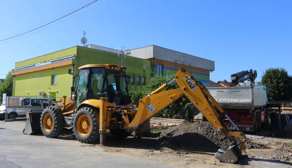 Bilje, 25. 08. 2025, Dječji vrtić Grlica u Bilju se proširuje, radovi.snimio GOJKO MITIĆ