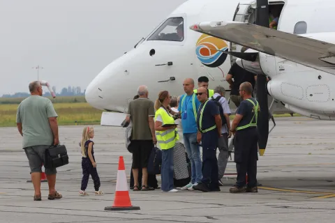 Osijek, 21. 08. 2025, Klisa, Zračna luka Osijek, ZLO. Radovi na obnovi Zračne luke se odvijaju zajedno s prmoetom i letovima iz Osijeka...snmio GOJKO MITIĆ