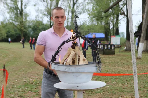 Brođanci, 31. 08. 2025, 51. Olimpijada starih sportova Brođanci, mimohod, paljenje Oimpijskog plamena i natjecanja. Aurel Benović.snimio GOJKO MITIĆ