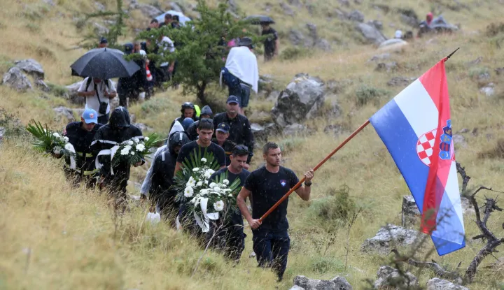 30.08.2023., Kornati - Na Kornatima obiljezena godisnjica tragedije u kojoj je poginulo 12 vatrogasaca. Photo: Hrvoje Jelavic/PIXSELL