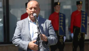 Dalj, 31. 07. 2023, Dalj, Svecanost podizanja hrvatskog barjaka i posveta pomen obiljezja u Dalju. Damir Buljevic.snimio GOJKO MITIĆ