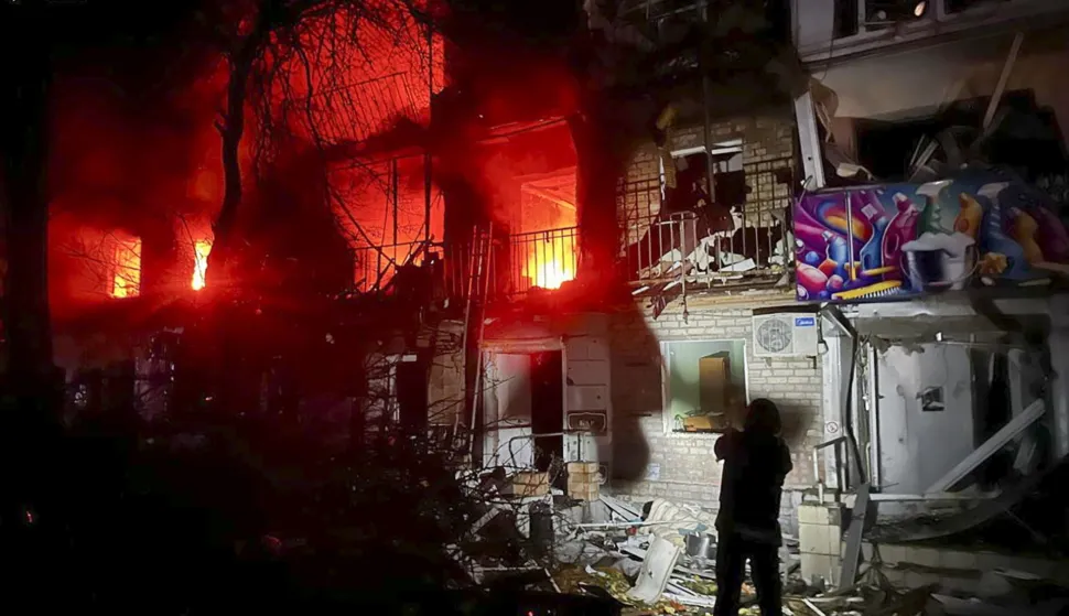 epa12335634 A handout photo released by the press service of the State Emergency Service (SES) of Ukraine shows Ukrainian rescuers working at the site of a Russian strike on a residential area in Zaporizhzhia, southeastern Ukraine, 30 August 2025, amid the Russian invasion. At least one person was killed and 22 others were injured, including three children, after Russian forces launched an overnight attack on Zaporizhzhia and surrounding areas, SES said. According to Ukrainian authorities, a large-scale attack across Ukraine was launched with around 540 drones, 8 ballistic missiles, and 37 other types of missiles. EPA/STATE EMERGENCY SERVICE OF UKRAINE HANDOUT -- BEST QUALITY AVAILABLE -- MANDATORY CREDIT: STATE EMERGENCY SERVICE OF UKRAINE -- HANDOUT EDITORIAL USE ONLY/NO SALES