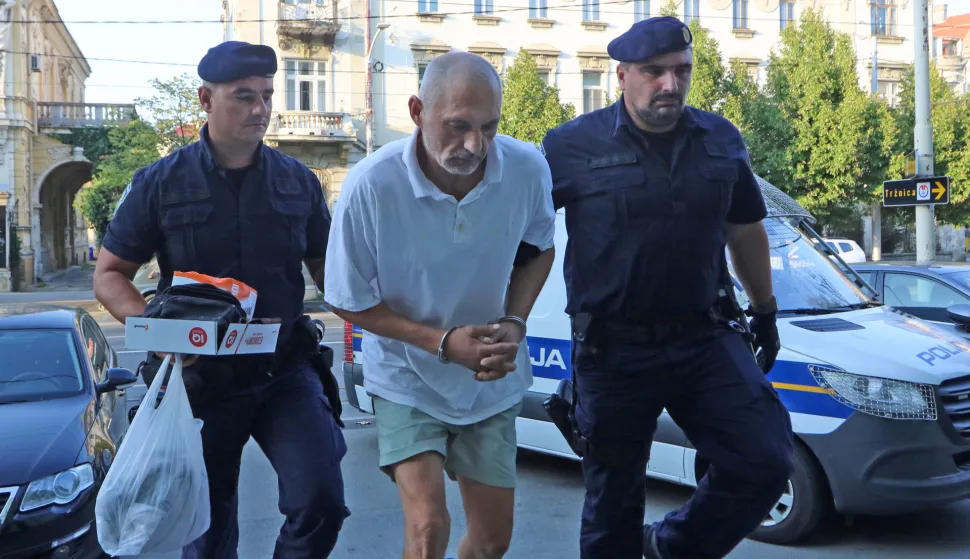 Osijek, 04. 09. 2025, Županijski sud u Osijeku. Privođenje Roberta Reder, osumjičen za ubojstvo žene u Tenju.snimio GOJJKO MITIĆ