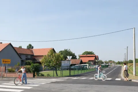 Zavr&scaron;eni radovi na nogostupu i cesti na spoju Duge i Zelene ulice u Brije&scaron;ću mo cvjetno