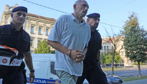 Osijek, 04. 09. 2025, Županijski sud u Osijeku. Privođenje Roberta Reder, osumjičen za ubojstvo žene u Tenju.snimio GOJJKO MITIĆ