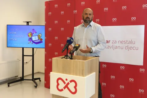 Osijek, 05. 09. 2025, Cenatar za nestalu i zlostavljanu djecu Višnjevac. Press: Kampanja Sigurno online za uspješno offline. Tomislav Ramljaksnimio GOJKO MITIĆ