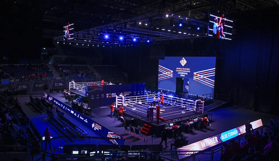 A general view from inside the venue during day one of the 2025 World Boxing Championship at the M&S Bank Arena, Liverpool. Picture date: Thursday September 4, 2025. Photo: Peter Byrne/PRESS ASSOCIATION