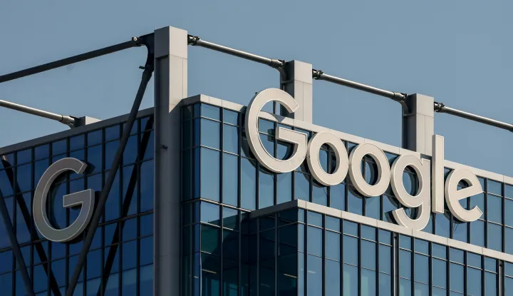 epa11171176 A Google business logo on a office building in midtown Atlanta, Georgia, USA, 21 February 2024. EPA/ERIK S. LESSER