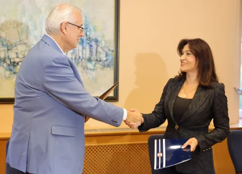 Potpisivanje Ugovora u Gradu Belom Manastiru - Igor Pavelić i Nataša Tramišak