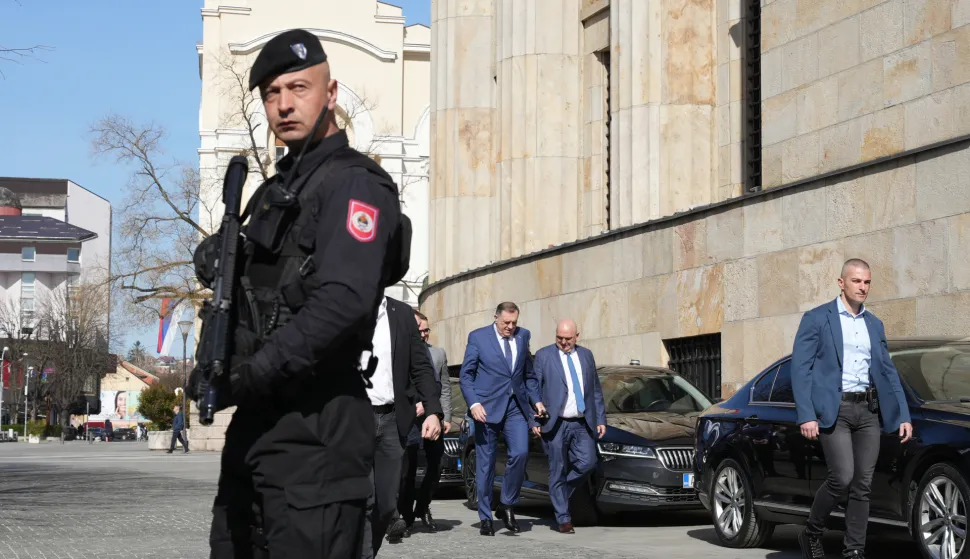 21.03.2025., Akademija nauka i umjetnosti RS, Banja Luka (BiH) - Predsjednik Republike Srpske Milorad Dodik sudjelovao na znanstvenom skupu "Dejtonski mirovni sporazum – 30 godina mira i stabilnosti". Photo: Dejan Rakita/PIXSELL/PIXSELL